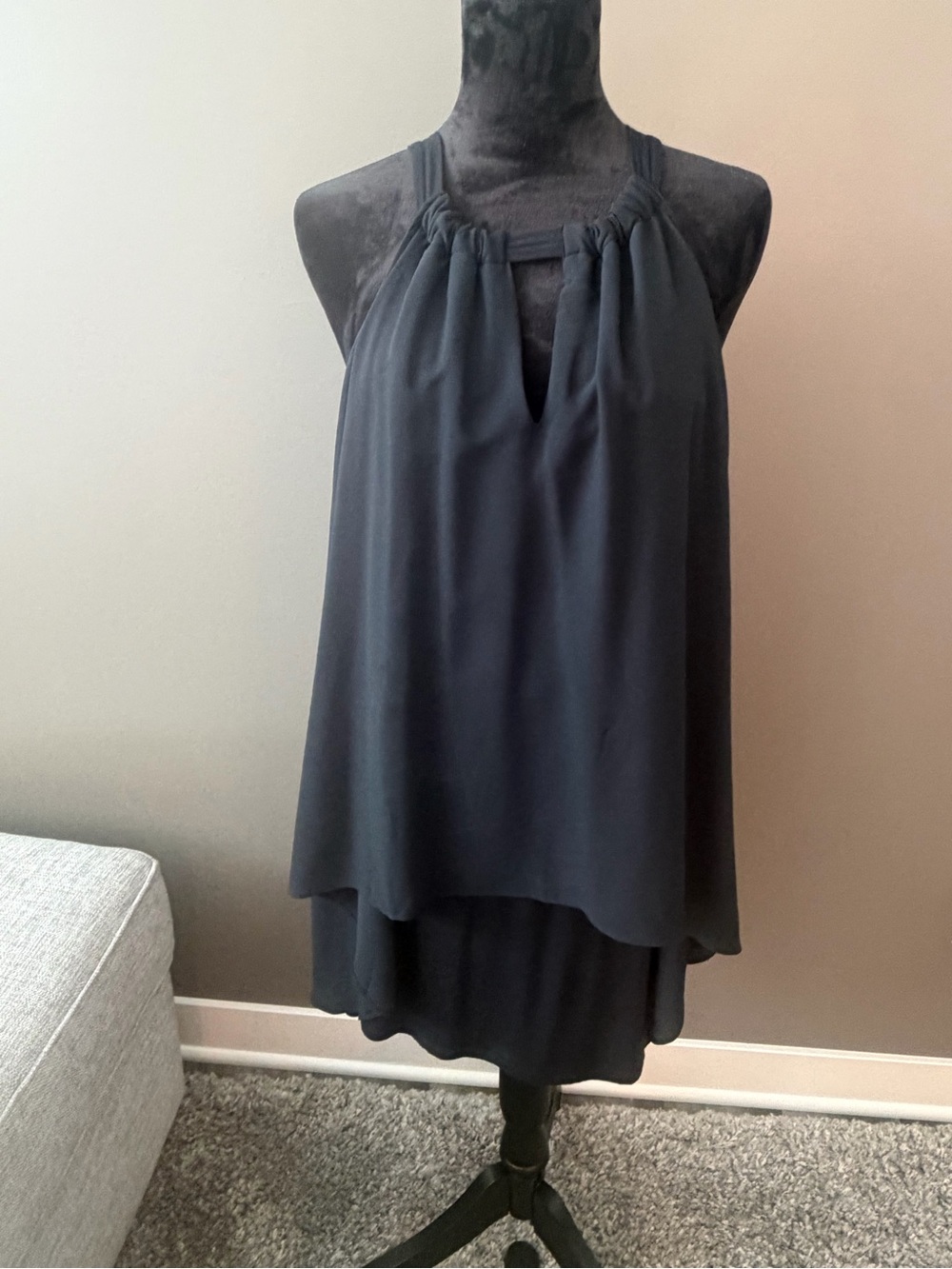 VENUS Charcoal Black Layered Pencil dress

#134